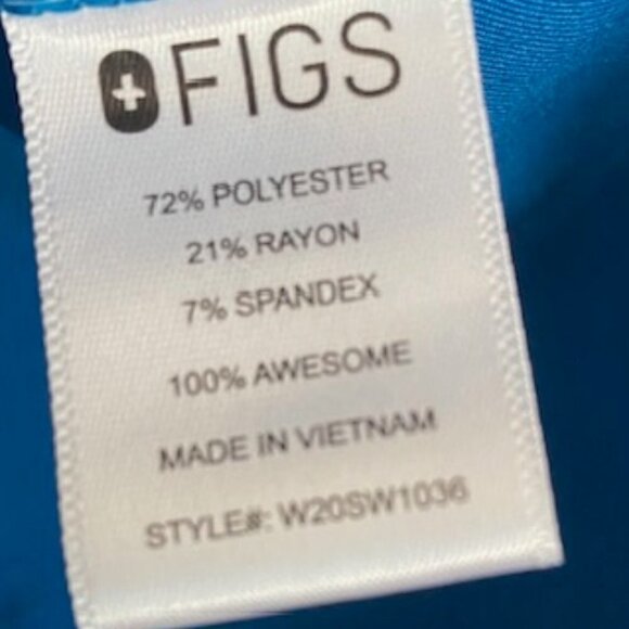 Figs Aburi Scrub Top in Alps Blue XXSmall - Picture 3 of 4